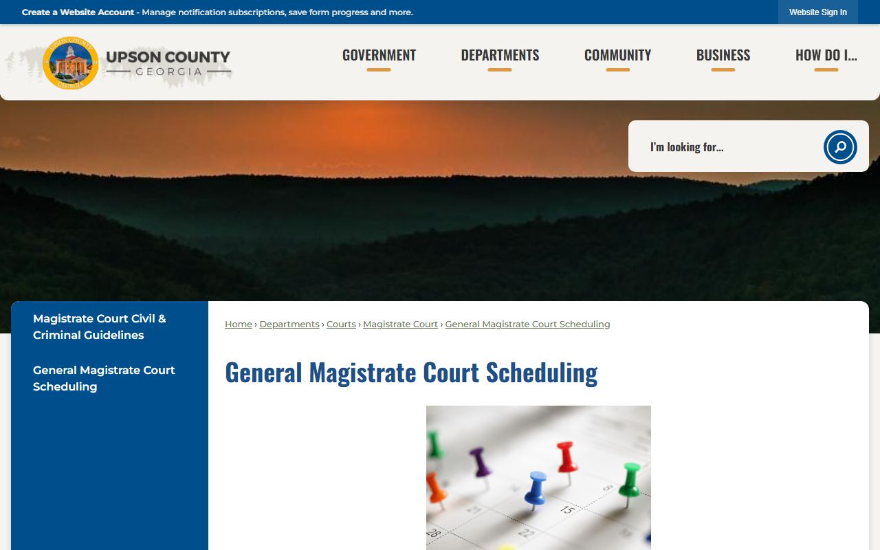 Upson County Magistrate Court first appearance schedule after arrest